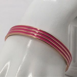 Oscar de la Renta, Extraordinary, Rose Gold And Pink Enamel Bangle Brace…